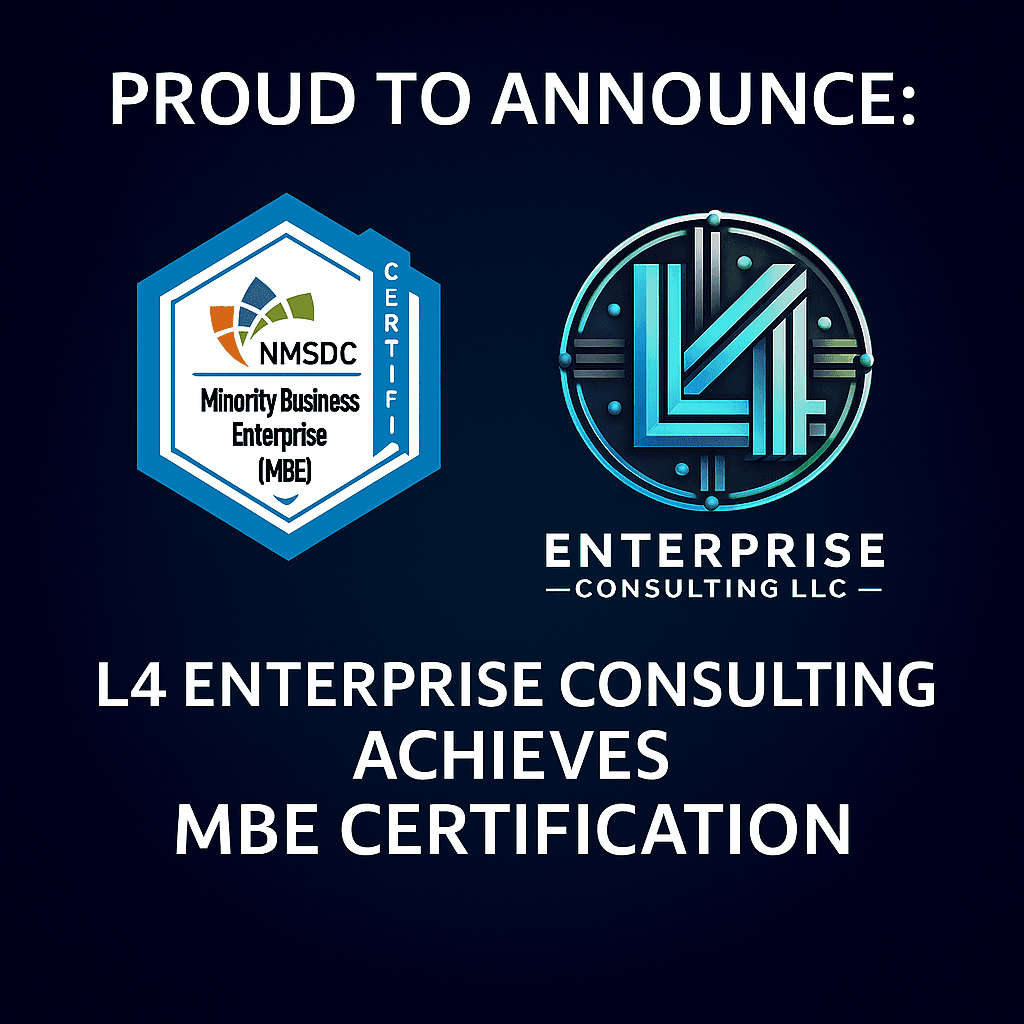 L4 Enterprise Consulting Achieves MBE Certification Award